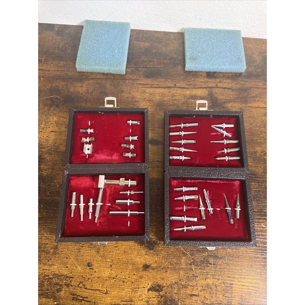 Plato Precision Indicator Tip Set Dual Cases 33 Tips Machinist PCB Metrology EUC